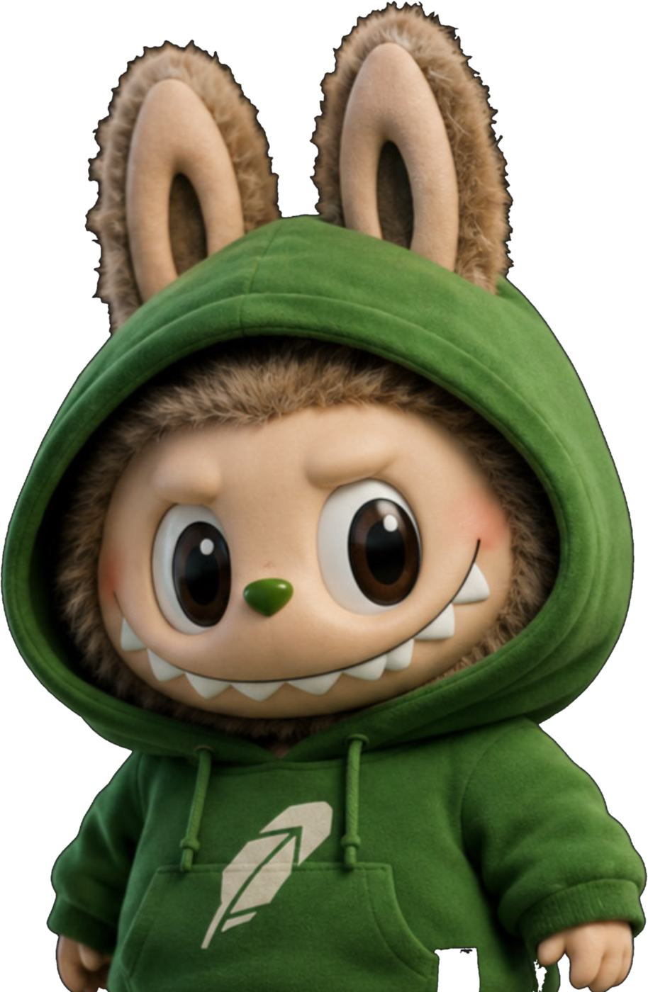 Hoodu — a furry-eared creature in a green Robinhood hoodie